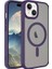 Apple iPhone 15 ile Uyumlu Kılıf Mat Arka Yüzey Magsafe Wireless Şarj Özellikli Telefon Kılıfı Kapak Derin Mor 1