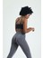 Gri Kalçası Büzgülü Push Up Kalça Şekillendirici Tayt Seamless Fitness Yoga Yüksek Bel Tayt 1