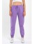 Kadın Lila Paçası Lastikli Basic Jogger Örme Eşofman Altı 1
