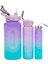 Sepeti Motivasyonel 3lü Set Su Matarası Su Şişesi Suluk 2LT+900ML+600ML Tritan Spor Salonu Su Şişesi Suluk 1