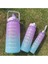 Sepeti Motivasyonel 3lü Set Su Matarası Su Şişesi Suluk 2LT+900ML+600ML Tritan Spor Salonu Su Şişesi Suluk 5