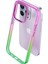 Buff iPhone 15 Pro Max Air Bumper Rainbow Kılıf Pink Green 3