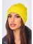 Unisex Kışlık Sarı-Turuncu-Lila Katlamalı Bere 3'lü Set 2