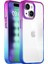 iPhone 15 Plus Air Bumper Rainbow Kılıf Blue Purple 1