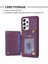 Samsung Galaxy A13 Manyetik Snap Düğmesi Telefon Vaka Kickstand Tpu+Pu Deri Telefon Kart Tutucu ile (Yurt Dışından) 4