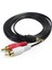 2 Rca Aux Ses Bağlantı Kablosu 3.5mm Stereo ENF-1084 Rca Dönüştürücü Cable Siyah 2