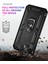 iPhone 15 Kılıf Mıknatıslı Telefon Tutucu Yüzük ve Stant Özellikli Darbelere Full Korumalı 5