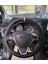 Ford Fiesta -Courier Tuşlu Uyumlu Spor Süet Karbon Desen Bej Yüzüklü Bej Dikiş Direksiyon Kılıfı 1