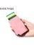 Mavi (Isim Hizmeti) Rfid Engelleme Kartı Tutacağı Kadın Cüzdanları Küçük Minimalist Metal Cüzdan Pembe Mini Para Çantaları Bayanlar Kısa Cüzdan Blackpink Temalı 2021 (Yurt Dışından) 2