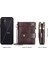 Siyah Zincir Kutusu Rfıd Erkek Cüzdan Ince Deri Bifold Hasp Vintage Kısa Erkek Çanta Bozuk Para Kesesi Çok Fonksiyonlu Kartlar Cüzdan Tasarımcı Zincir Çanta (Yurt Dışından) 5