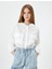 Kapşonlu Crop Paraşüt Gömlek Oversize Uzun Kollu Cepli 3