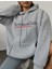 Sun Victoria Unisex Oversize Kapüşonlu Siyah 3 Iplik Şardonlu Baskılı Penye Sweatshirt 2