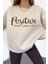 Sun Victoria Unisex Oversize Krem 3 Iplik Şardonlu Baskılı Penye Sweatshirt 2