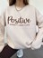 Sun Victoria Unisex Oversize Krem 3 Iplik Şardonlu Baskılı Penye Sweatshirt 4