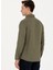 Slim Fit Düğmeli Yaka Haki Erkek Gömlek GOX023K 5
