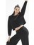 Poe Bisiklet Yaka Örme Crop Sweatshirt 1067 4
