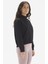 Pamuklu Crop Sweatshirt, Dik Yaka - Rosetta 3
