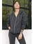 Ela Kapüşonlu 2 İplik Fermuar Detaylı Loose Fit Örme Sweatshirt 1051 1