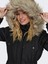 Kapüşonlu Siyah Kadın Parka 15304625 4