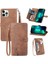 Ile Uyumlu iPhone 12 Pro Max Fermuarlı Kese Manyetik Kart Tutacağı Bilek Kayışlı Cüzdan Kesesi iPhone 12 Pro Max (Yurt Dışından) 2