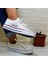 554 Beyaz Kısa Sneaker Keten Spor Ayakkabı 3