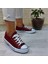 554 Bordo Kısa Sneaker Keten Spor Ayakkabı 4