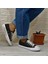 554 Siyah-Beyaz Kısa Sneaker Keten Spor Ayakkabı 1