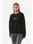 Nakışlı Bisiklet Yaka Oversize Sweatshirt 2