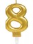 Parti Aksesuar Peanelife Parti Malzemeleri 8 Rakam Mum Gold Renk 1