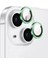 Apple iPhone 15 ile Uyumlu Safir Damla Tekli Kamera Lens Koruyucu Yeşil 1