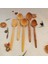 Ahşap Tahta Servis, Sunum Kaşığı ve Spatula Seti - El Yapımı 1