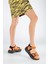 Kadın Günlük Faylon Dolgu Taban Cırtlı Spor Günlük Sandalet SS001-0148 Oranj 3