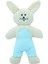 Mavi Tulumlu Çıngıraklı Tavşan Bez Oyuncak 1