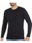 Erkek Siyah 3'lü Paket Uzun Kollu Likralı Tshirt 1