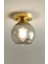 Rustik Dekoratif Metal Modern Eskitme Opal Füme Camlı Tekli Avize 1
