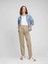 High Rise Girlfriend Washwell Khaki Pantolon 1