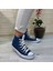 555 Kot Mavi Uzun Sneaker Keten Spor Ayakkabı 4