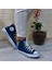 555 Kot Mavi Uzun Sneaker Keten Spor Ayakkabı 5