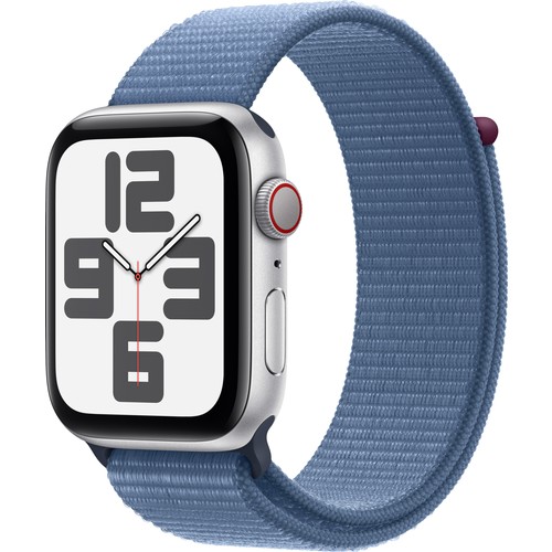 Apple Watch SE GPS + Cellular 44mm Rengi Alüminyum Kasa ve Kış Mavisi Spor Loop
