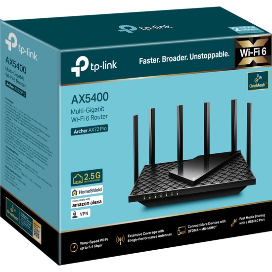 TP-LINK TP-LINK Archer AX72 Pro AX5400 WiFi Rout Resim-2