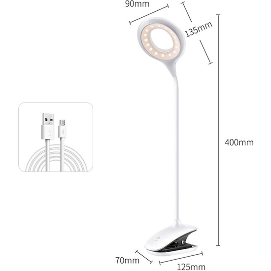 Breeze Led Okuma Işığı Lambaları Klipler Esnek Boyunlu Çocuk Fiyatı