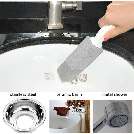 Breeze 4 Adet Ponza Taşı Temizleme Fırçası Saplı Temizleyici Tuvalet Fırçası Wc Için Mutfak / Izgara / Banyo / Klozet / Havuz (Yurt Dışından)