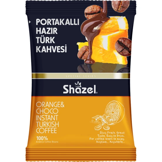 Shazel Portakallı Hazır Türk Kahvesi 100 gr x 4 Adet
