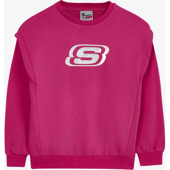 Skechers G Lw Fleece Crew Neck Sweatshirt Kız Çocuk Pembe Sweatshirt SK232073-602