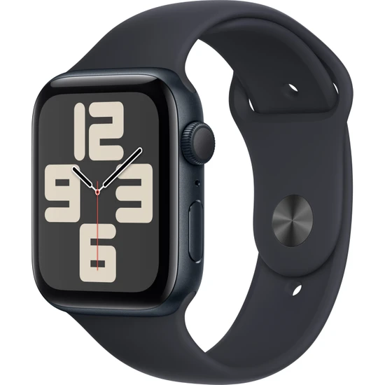 Apple Watch SE 2.Nesil (2023) GPS 44mm Midnight Aluminium Case with Midnight Sport Band - S/M