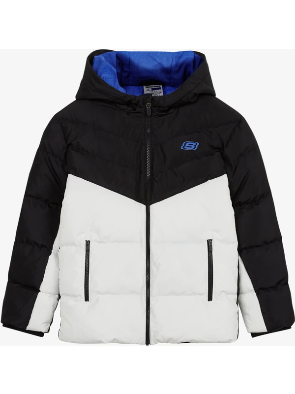 Skechers B Outerwear Padded Jacket Erkek Çocuk Beyaz Mont SK232023-102