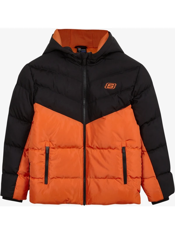 Skechers B Outerwear Padded Jacket Erkek Çocuk Turuncu Mont SK232023-700