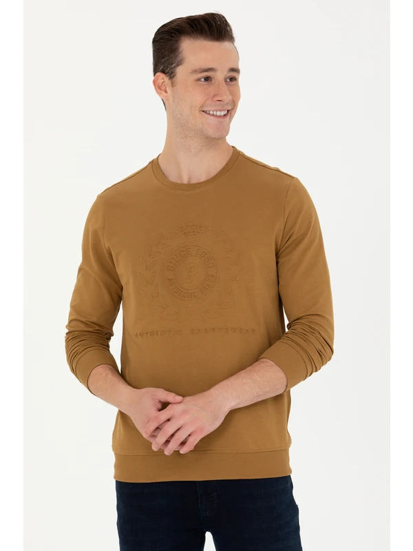 U.S. Polo Assn. Erkek Açık Haki Sweatshirt 50270803-VR183