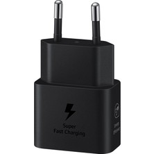 Samsung Type-C Hızlı Şarj Adaptörü (25W) , Siyah , 2023 Vers. - Samsung Türkiye Garantili - EP-T2510NBEGWW