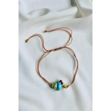 Petek Aksesuar Mantar El Yapımı Cam Murano Halhal Bileklik